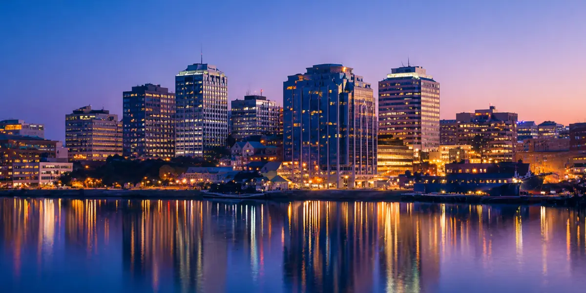 Halifax skyline at dusk